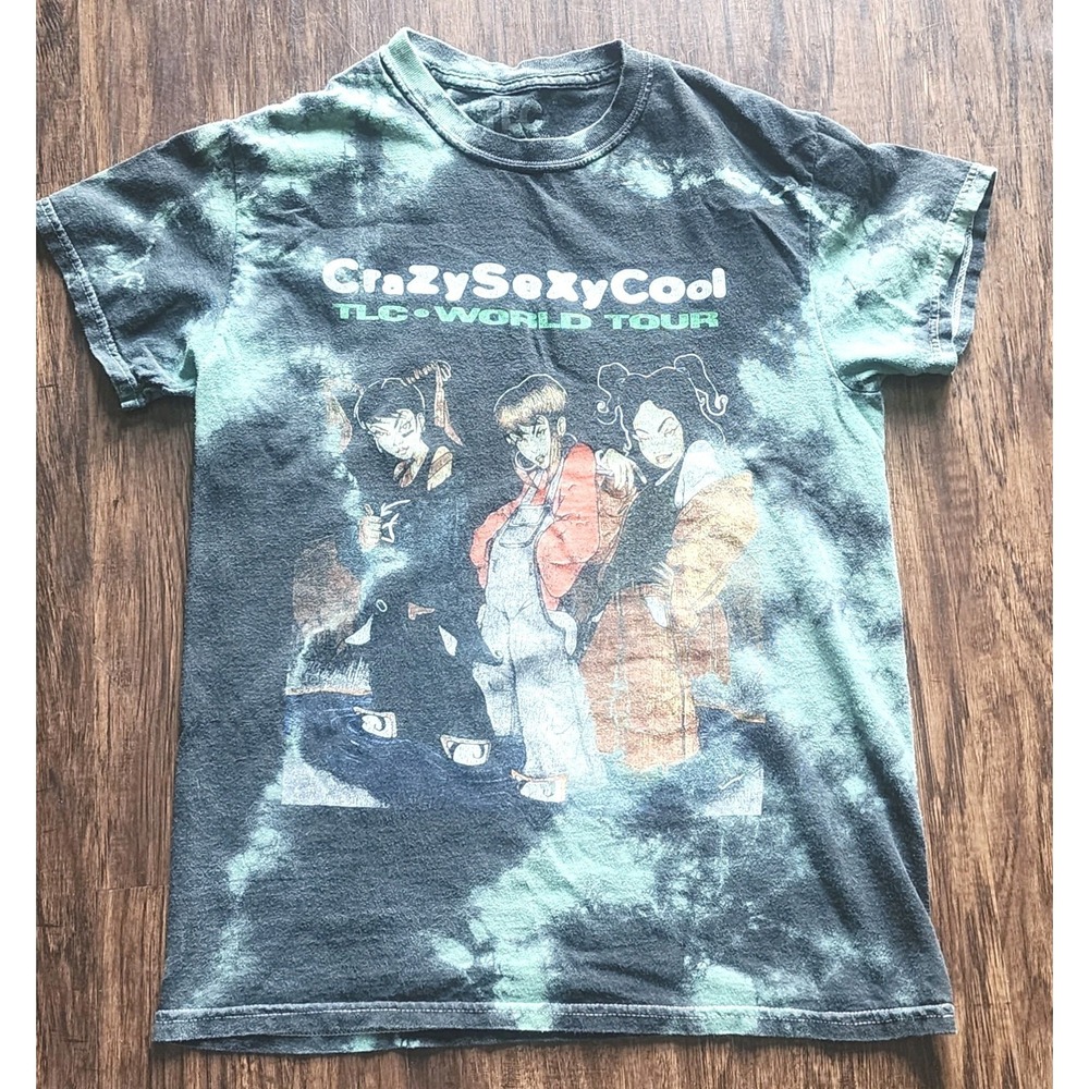 TLC Crazy Sexy Cool World Tour Tie Dye Shirt Adult Medium Distressed